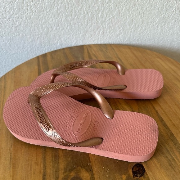 Havaianas Women’s Top Tiras Flip Flops Size 7/8W Ballet Rose - Picture 3 of 6